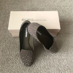 BCBG Studded Flats Dark Slate (7)